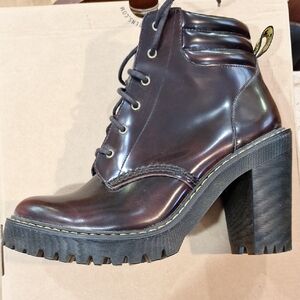 Dr. Martens Brown Leather Platform Boots